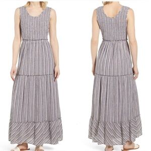 Caslon Striped Tiered Maxi Dress